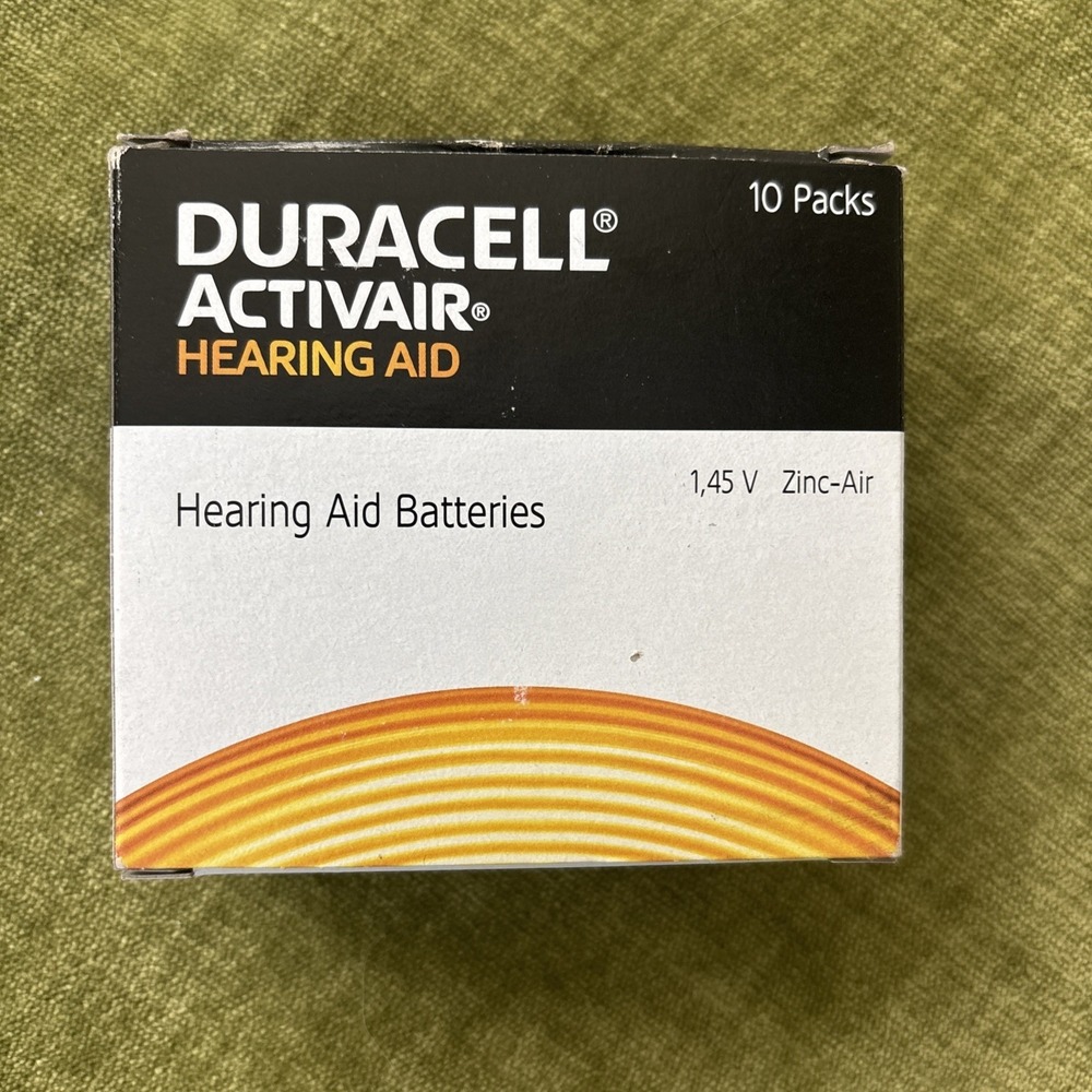 Duracell Activair Mercury Free Hearing Aid Batteries, 10 pack, Sz 312 Exp-2029